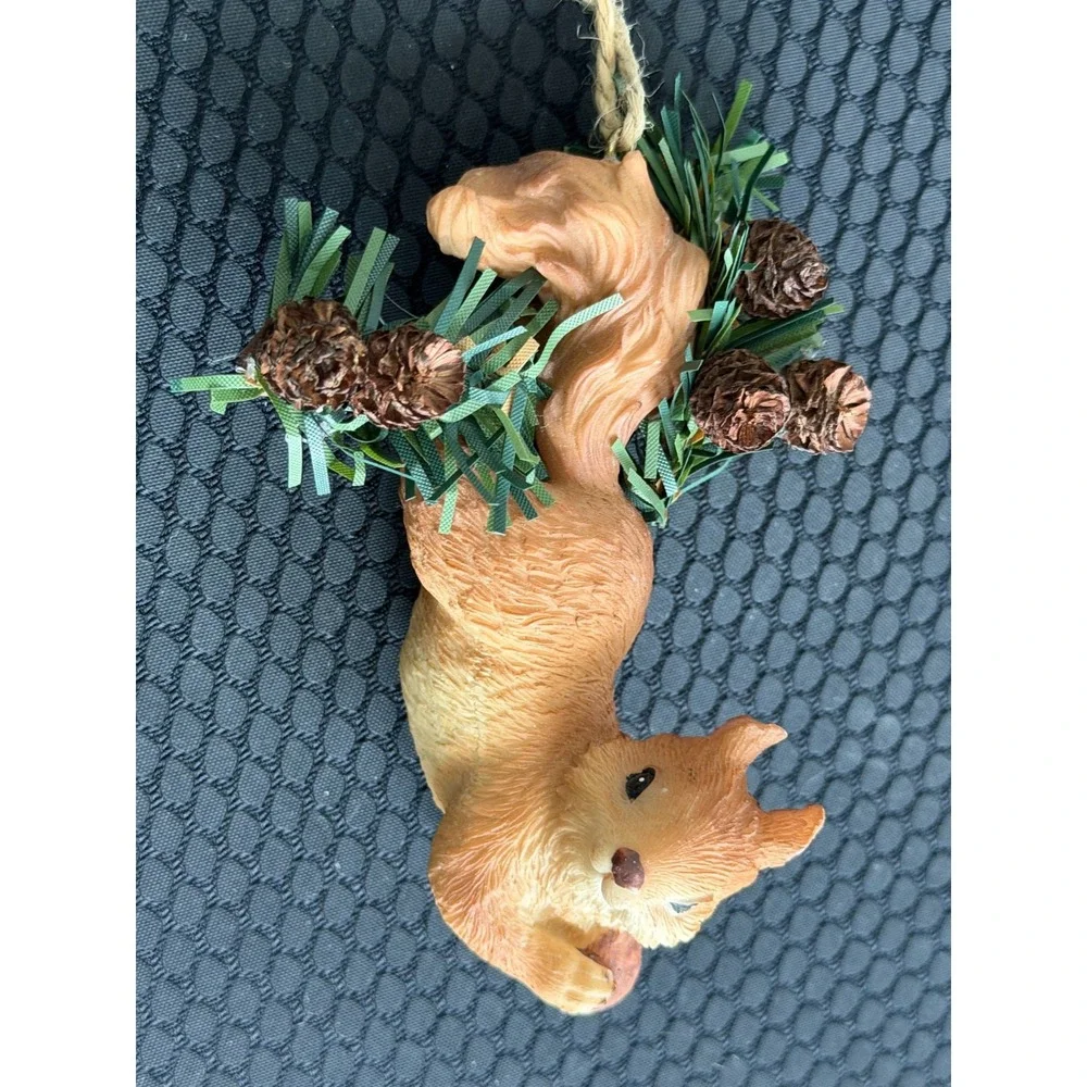 Squirrel Ornament Pinecones Forest Rustic Cabin Woodland 4.5